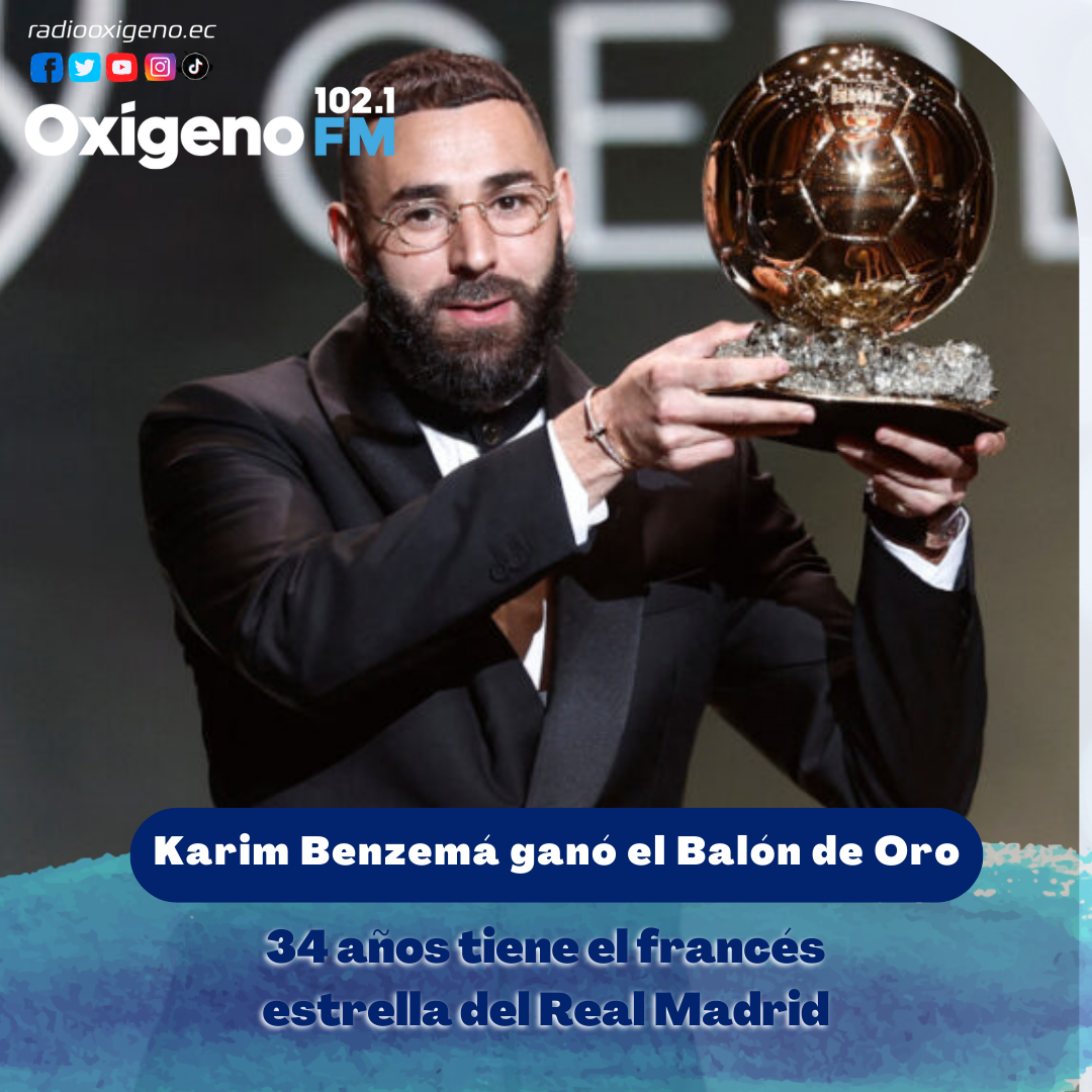 Karim Benzemá ganó el Balón de Oro